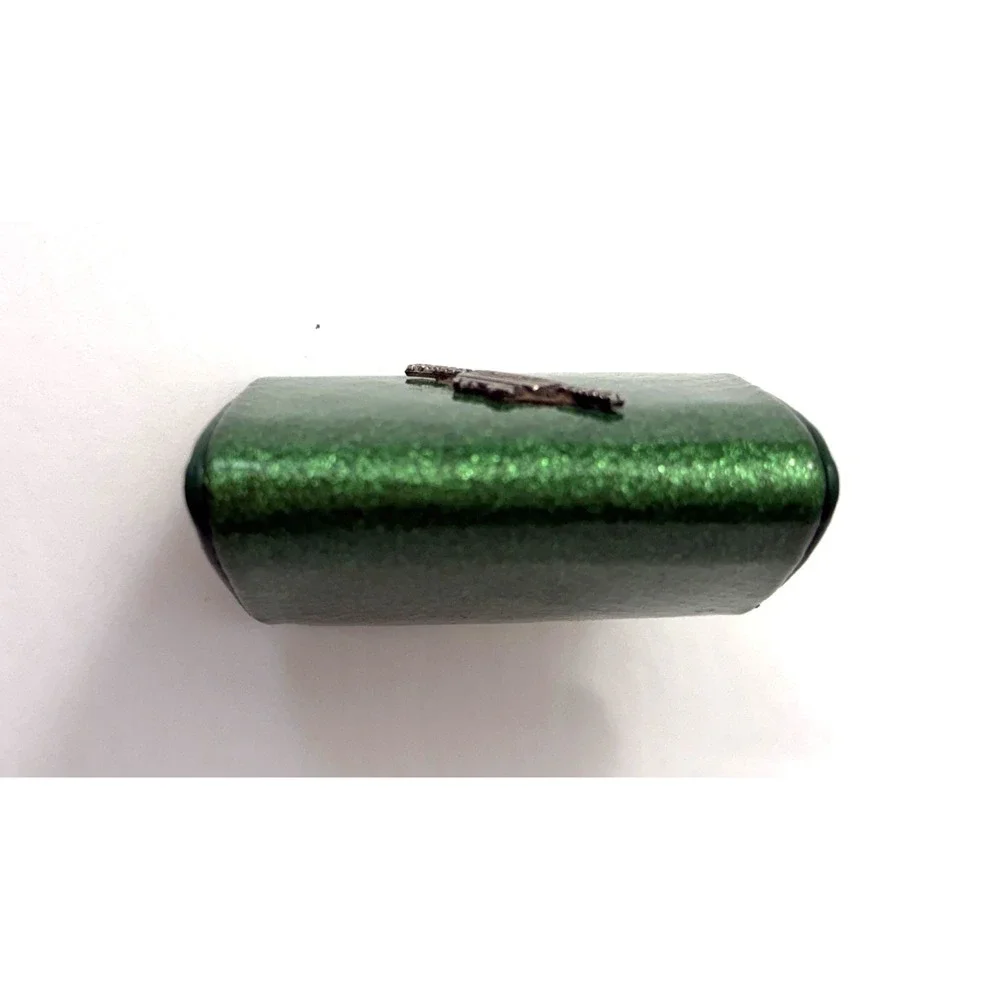 Vintage Florida Souvenir Coin Purse Silver Kiss Closure Boat Green Silver Spring